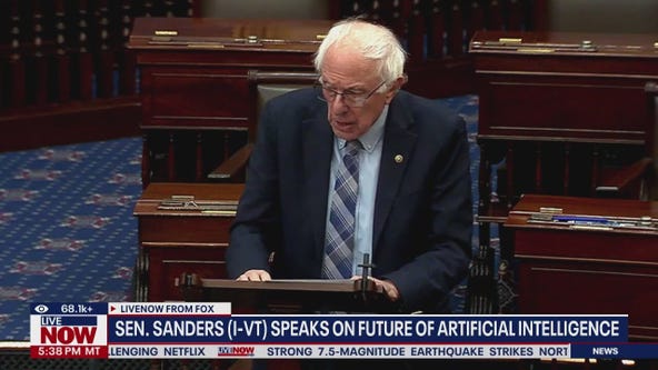 Sanders on Senate floor, warns against AI technologies