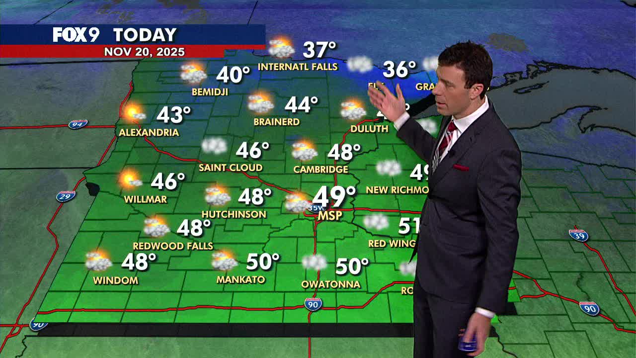 MN weather: Mild and fairly cloudy Thursday | FOX 9 Minneapolis-St. Paul
