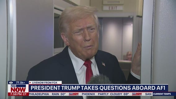 Trump takes questions aboard AF1