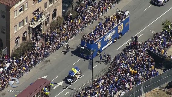 Warriors fans celebrate in Oakland