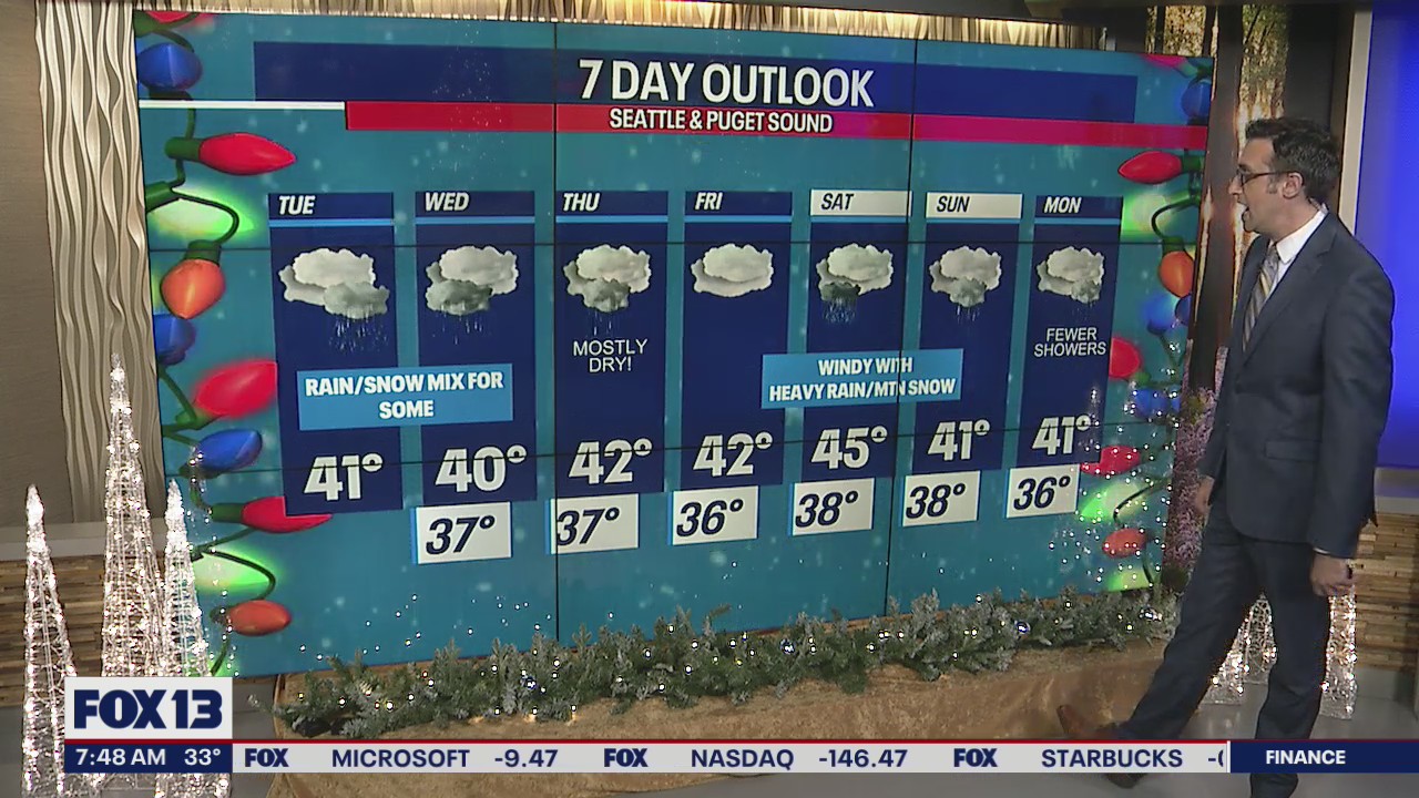 Some snow in the higher elevations