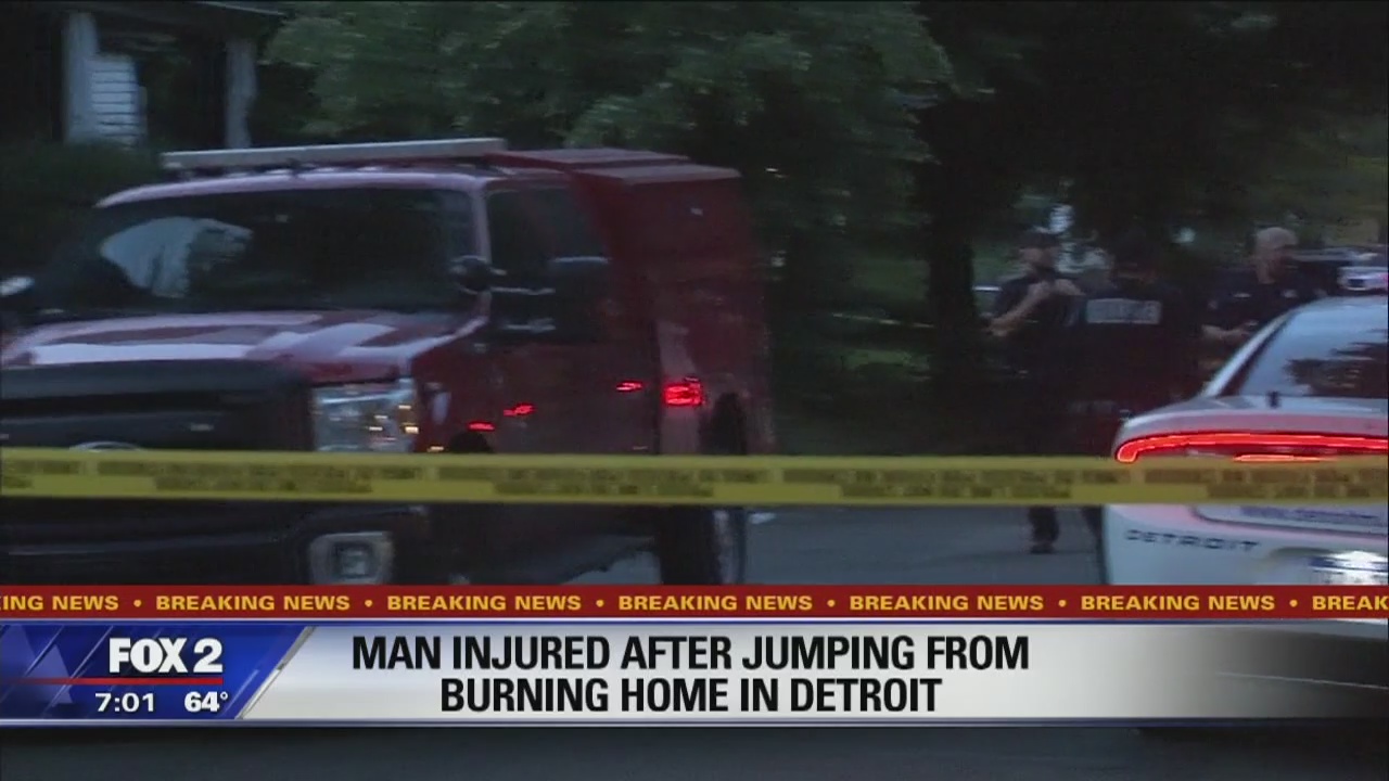 Man breaks legs when jumping from window to escape house fire