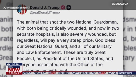 Trump: suspect 'severely wounded' in DC shooting