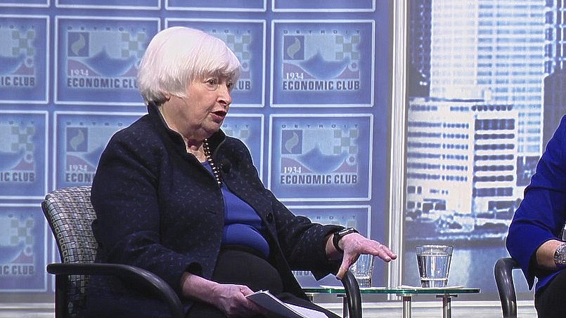US Treasury Secretary Janet Yellen talks economy during Michigan stop