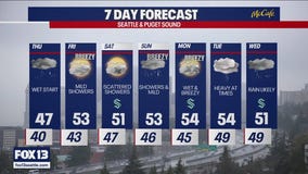 Seattle weather: Wet start to Thursday