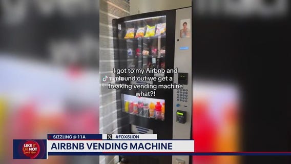 Vending machine takes cash at an Airbnb