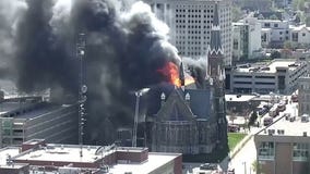 1st services inside Trinity Evangelical Lutheran after fire