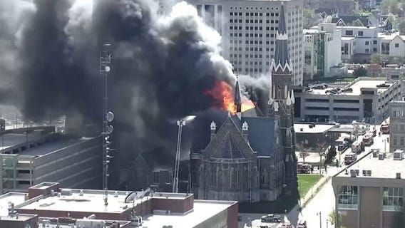 1st services inside Trinity Evangelical Lutheran after fire