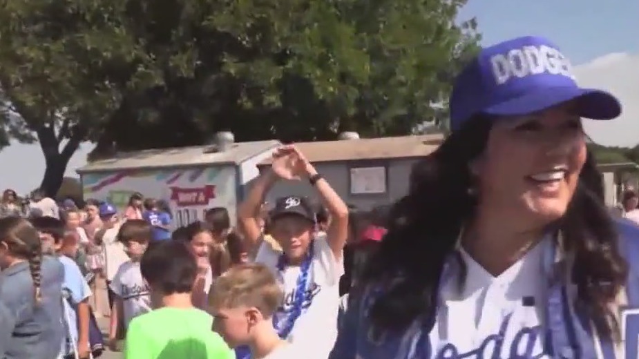 Dodgers superfan sparks wave of spirit at local school