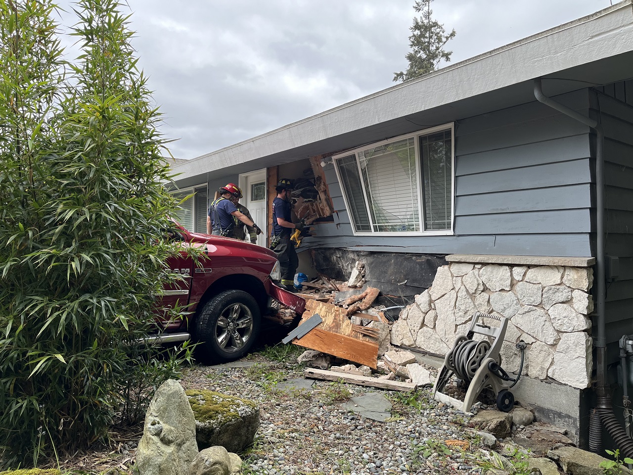 Man seriously hurt as truck slams into WA home
