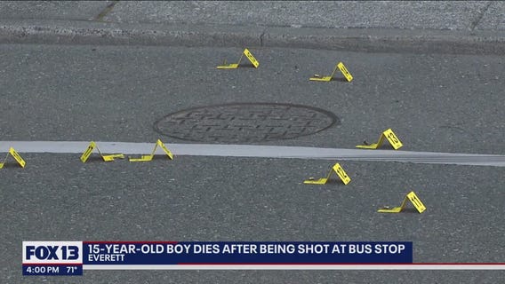 Teen shot and killed at Everett bus stop