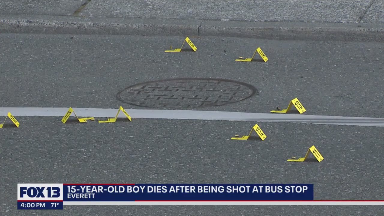 Teen shot and killed at Everett bus stop