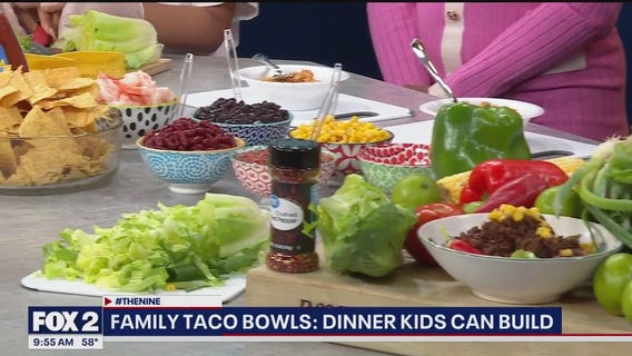Dinners kids can build: family taco bowls