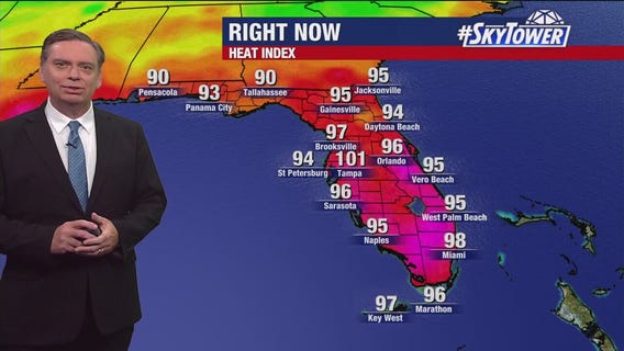 Tampa Weather | Daily storms, mainly inland