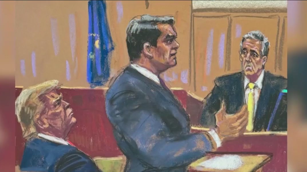 Cross-examination of Michael Cohen continues Monday in Trump trial