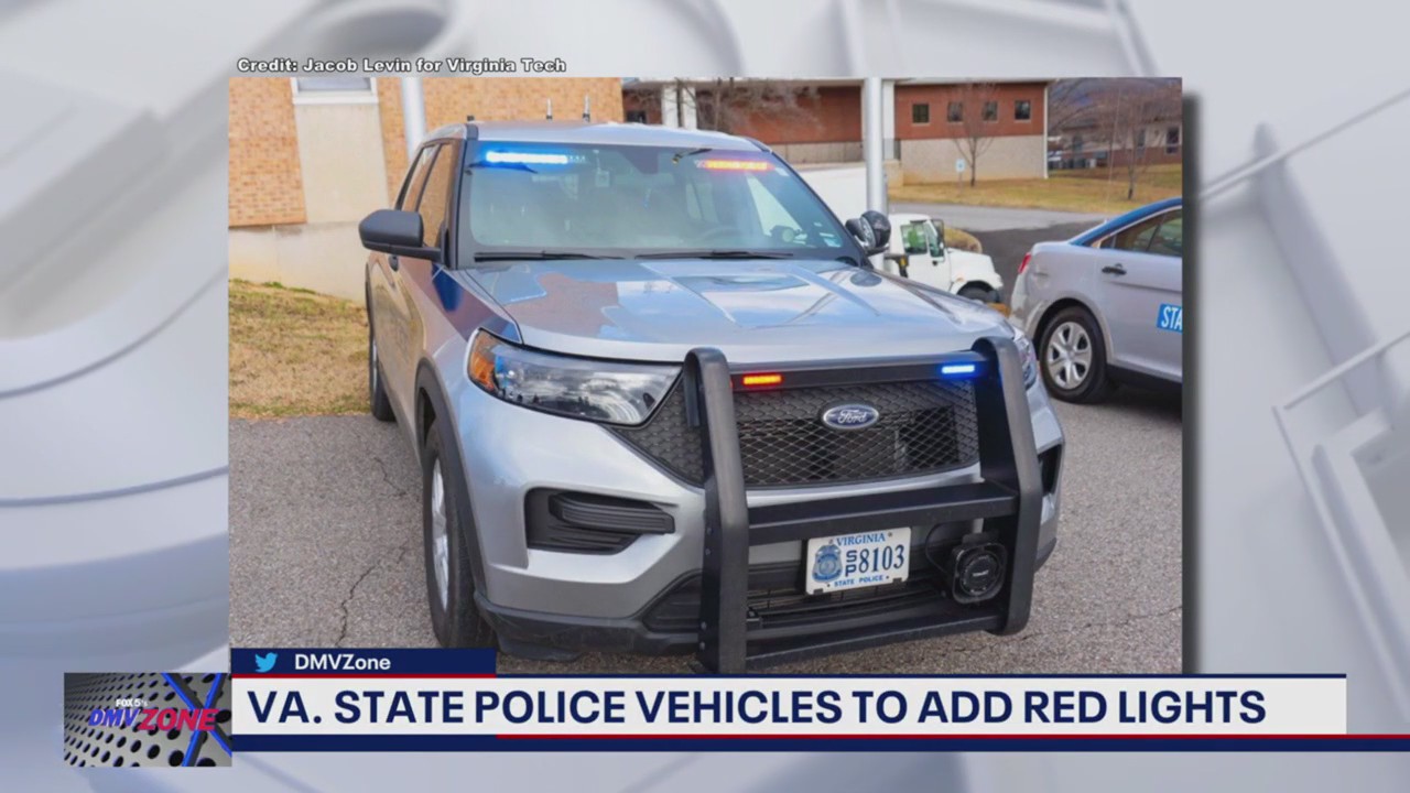 Virginia State Police vehicles to add red lights