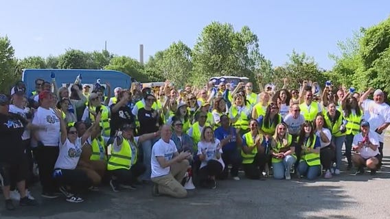 Comerica Cares and Detroit Lions team up to clean up