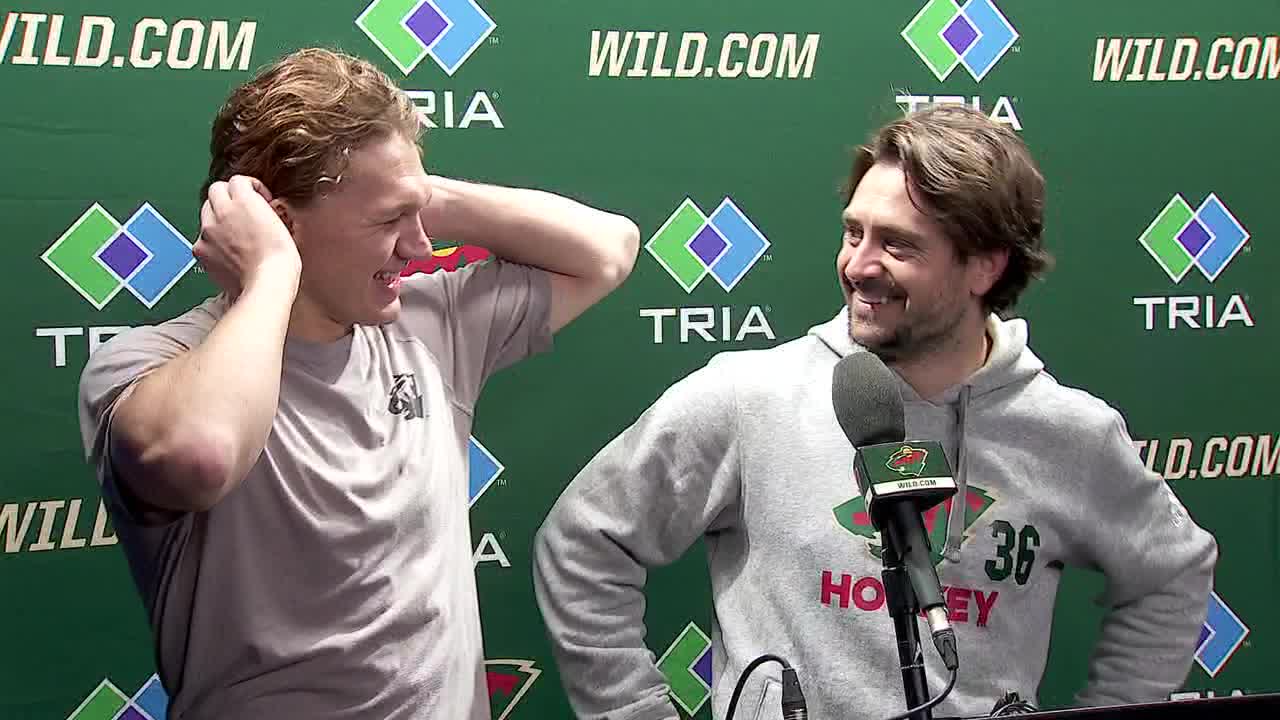 Wild pals Kaprizov, Zuccarello get laughs during joint press conference