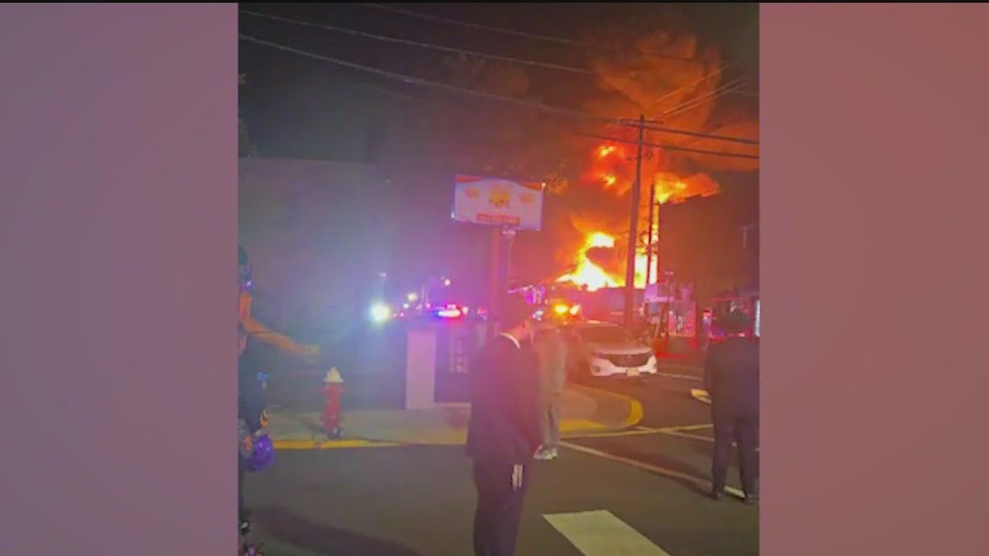Explosion at NJ auto body shop sparks massive fire