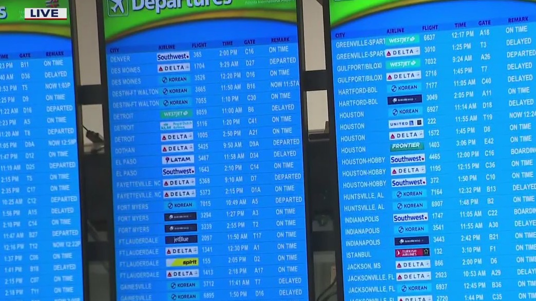 Storms impacting travel at airport