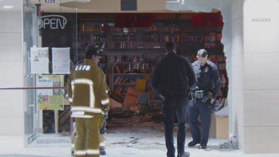 Car slams into Westchester bookstore