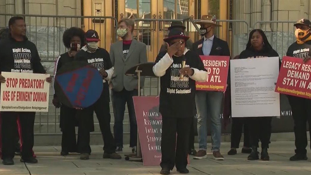 Peoplestown residents rally against eminent domain concerns | FOX 5 Atlanta