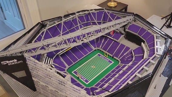 U.S. Bank Stadium made out of Legos