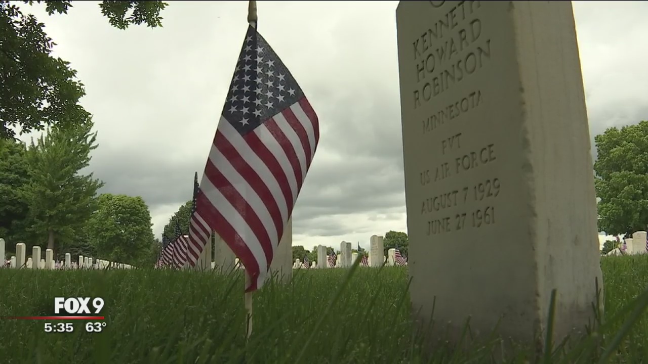 A somber Memorial Day ceremony at Fort Snelling Cemetary