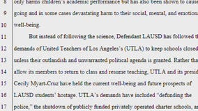 Parents file first of its kind personal injury lawsuit against UTLA, LAUSD over school closures