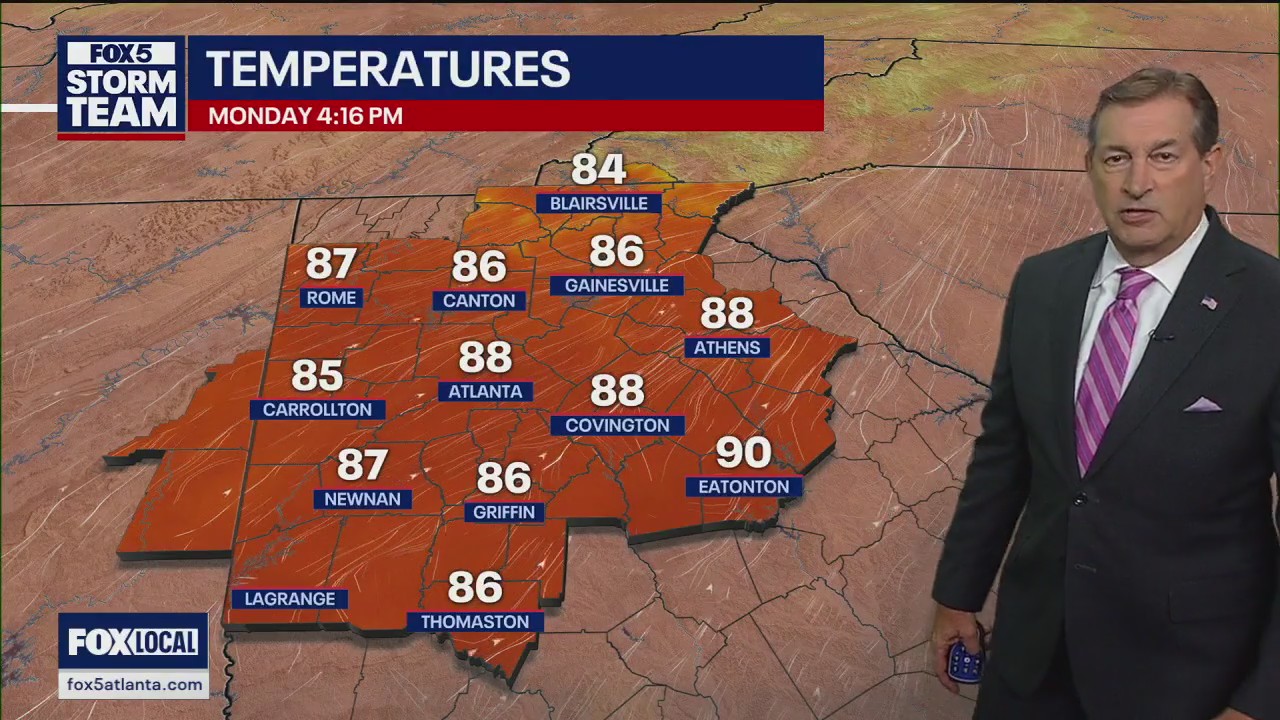 Monday afternoon weather forecast