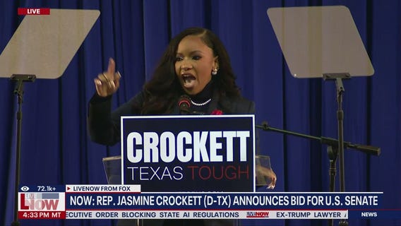 FULL: Rep. Crockett speaks after announcing Senate run