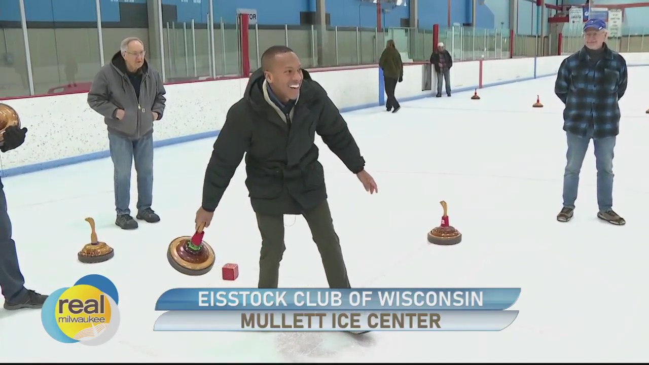 Eisstock; winter sport similar to curling and bochee