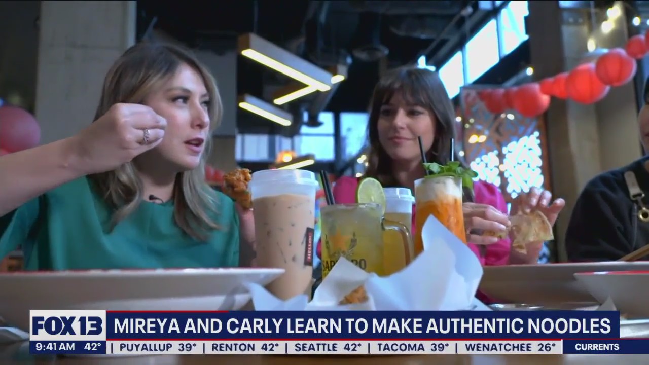 Mireya and Carly learn to make authentic noodles