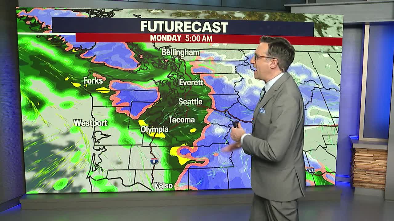 Seattle weather: Widespread rain for Monday morning commute