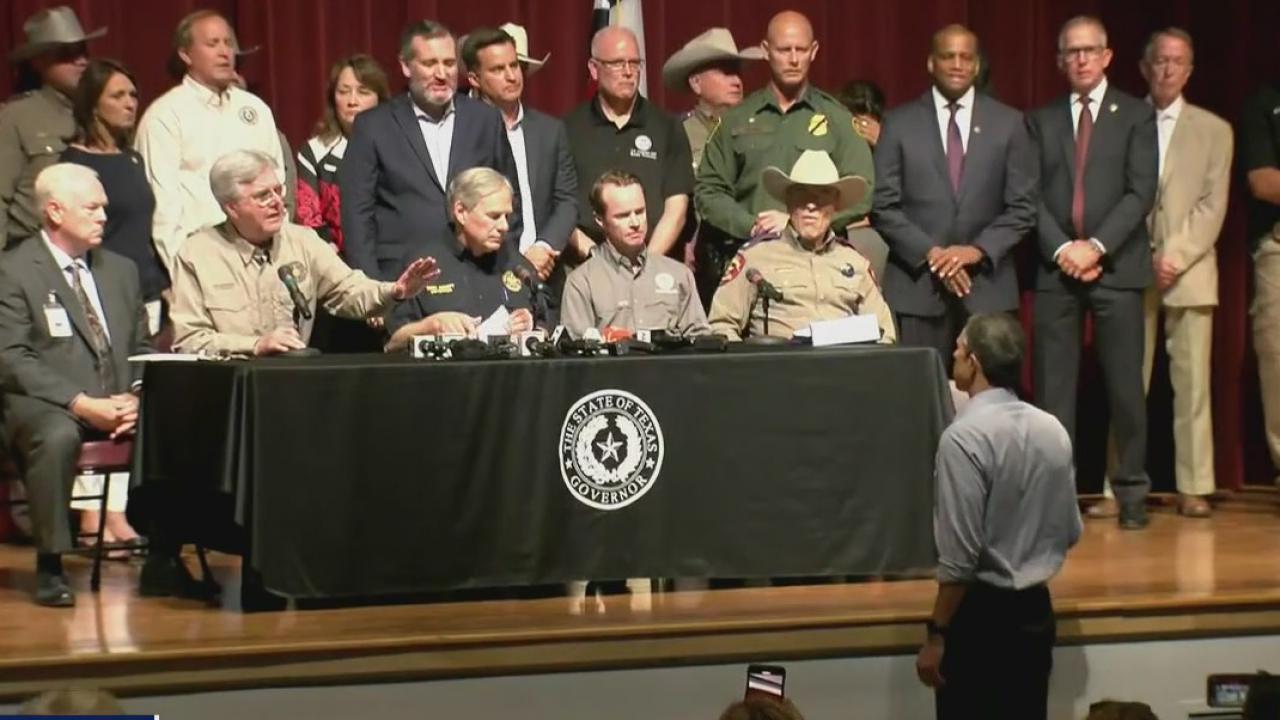 Beto O'Rourke Interrupts Gov. Greg Abbott's Press Conference