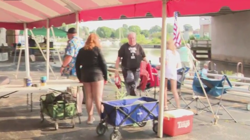 Preparing for the Racine Cardboard Boat Race
