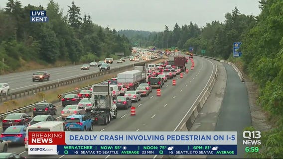 Deadly crash involving pedestrian on I-5