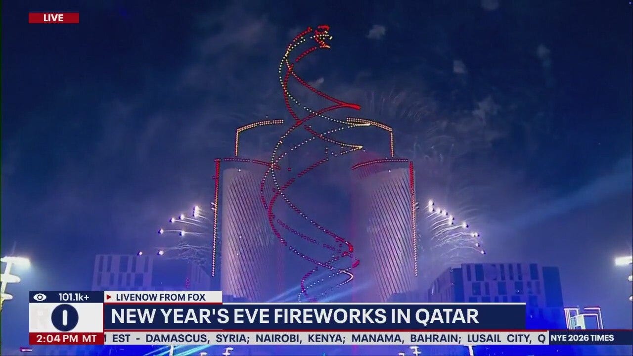 New Years 2026: Qatar New Years Eve fireworks, drone show