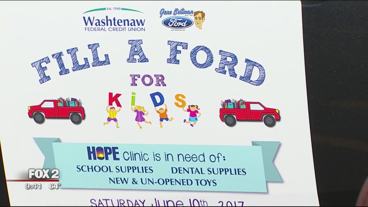 Fill a Ford truck for kids in Ypsilanti June 10