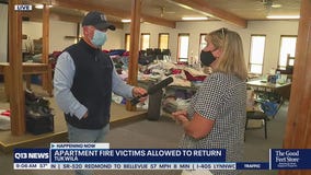 Apartment fire victims allowed to return