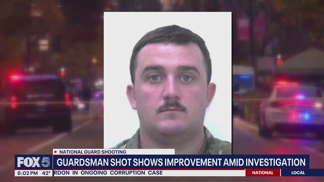 National Guardsman shot in DC shows improvement | FOX 5 DC
