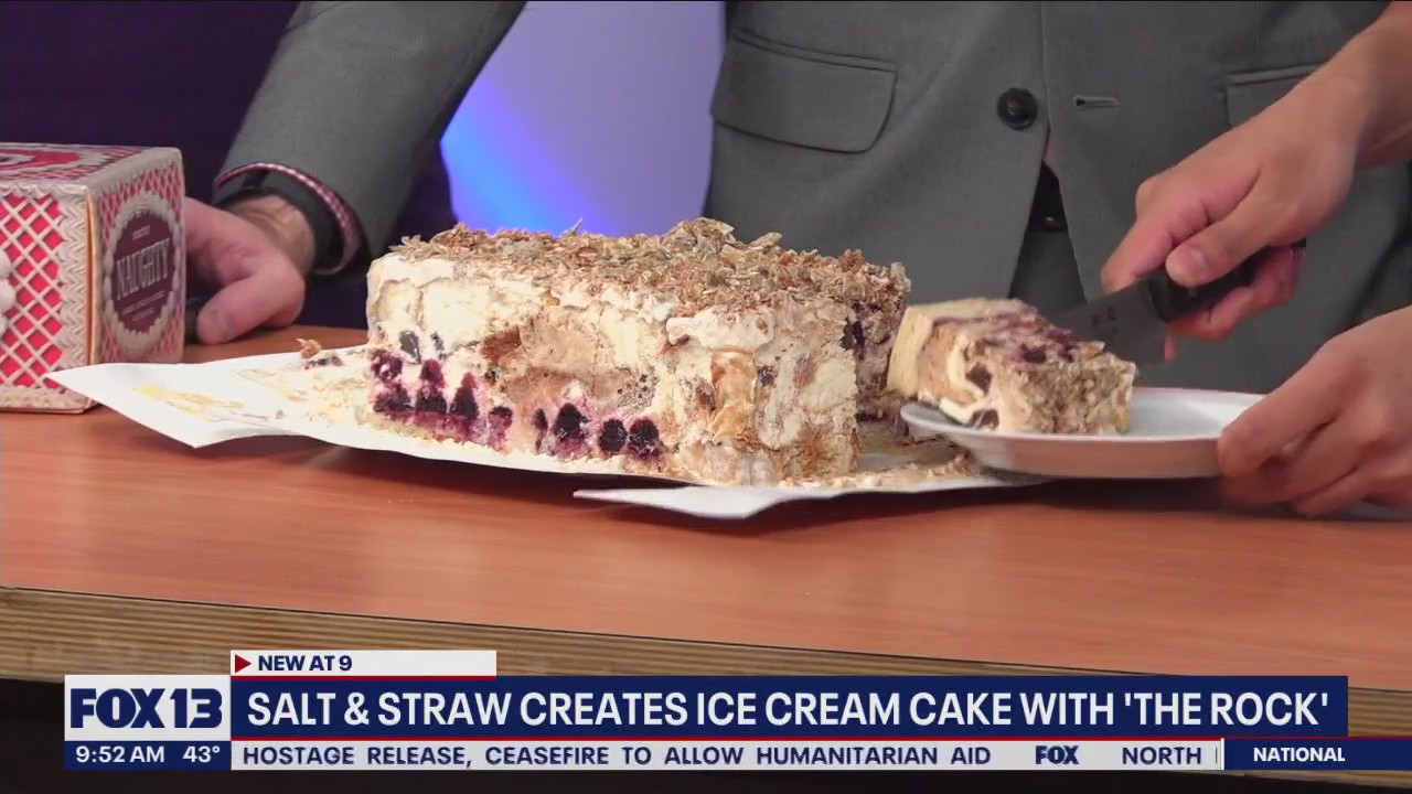 Salt & Straw creates ice cream cake with 'The Rock'