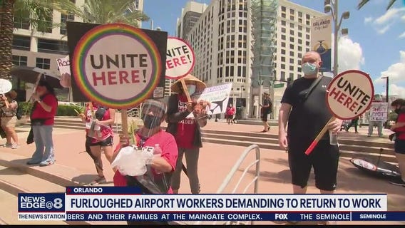 Furloughed airport workers demand to return to jobs