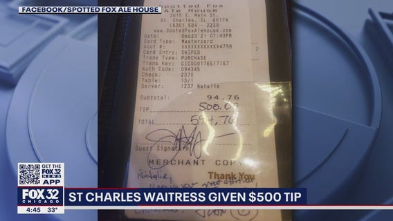 St. Charles waitress given large tip