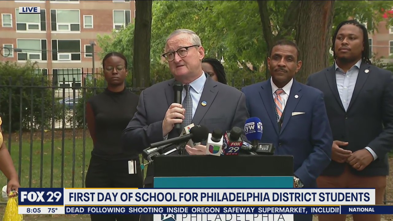 Philadelphia mayor and superintendent talk safety on first day of school