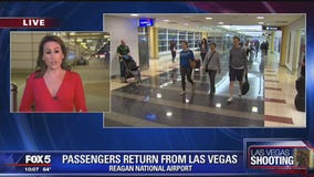 Passengers fly back home from Las Vegas to Reagan National Airport after mass shooting