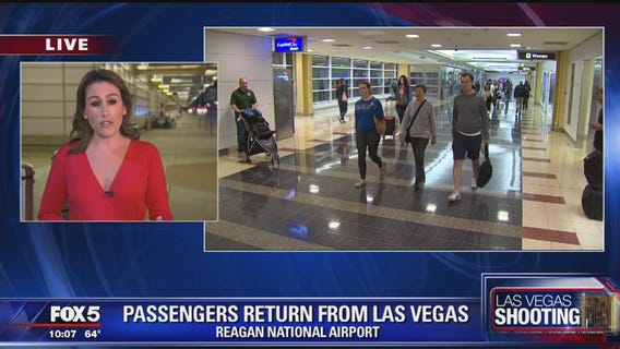 Passengers fly back home from Las Vegas to Reagan National Airport after mass shooting