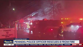 Bucks County police officer rescues 8 people from burning home