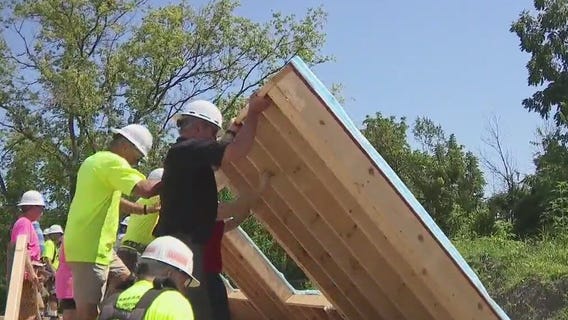 Waukesha County Habitat White Rock Avenue duplexes under construction