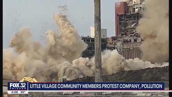 Little Village community members hold protest over pollution caused by botched demolition